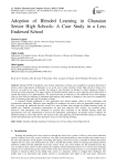 Adoption of Blended Learning in Ghanaian Senior High Schools: A Case Study in a Less Endowed School