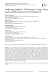 Analyzing Students’ Performance Using Fuzzy Logic and Hierarchical Linear Regression