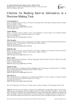 Criterion for Ranking Interval Alternatives in a Decision-Making Task