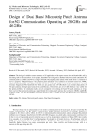 Design of Dual Band Microstrip Patch Antenna for 5G Communication Operating at 28 GHz and 46 GHz