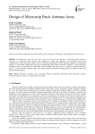 Design of Microstrip Patch Antenna Array