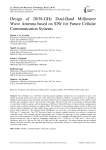 Design of 28/38-GHz Dual-Band Millimeter Wave Antenna based on SIW for Future Cellular Communication Systems