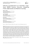 Efficient Communication for Extremely Large-Scale MIMO Systems Networks: Integrating Firefly Optimization and Machine Learning