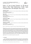 Effect of Line-of-sight Channels on DC-biased Optical Filter Bank Multicarrier Visible Light Communication with Multiple LED Arrays