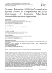 Parameter Estimation of Cellular Communication Systems Models in Computational MATLAB Environment: A Systematic Solver-based Numerical Optimization Approaches