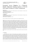 Encrypted Access Mapping in a Distinctly Routed Optimized Immune System to Prevent DoS Attack Variants in VANET Architecture