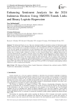 Enhancing Sentiment Analysis for the 2024 Indonesia Election Using SMOTE-Tomek Links and Binary Logistic Regression