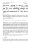 Non-Digital Method of Process Safety Management (PSM) Compliance, OSHA PSM and EPA RMP Rulemaking Initiatives, and Methodology to Estimate Related Economic Impact on PSM Facilities in the United States of America