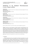 Modelling of Air Standard Thermodynamic Cycles Using CyclePad