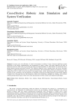 Cost-effective Robotic Arm Simulation and System Verification