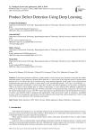 Product Defect Detection Using Deep Learning