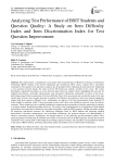 Analyzing Test Performance of BSIT Students and Question Quality: A Study on Item Difficulty Index and Item Discrimination Index for Test Question Improvement