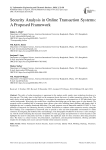 Security Analysis in Online Transaction Systems: A Proposed Framework