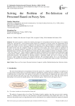 Solving the Problem of Pre-Selection of Personnel Based on Fuzzy Sets