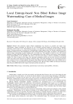 Local Entropy-based Non Blind Robust Image Watermarking: Case of Medical Images