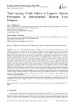 Time-varying Comb Filters to Improve Speech Perception in Sensorineural Hearing Loss Subjects