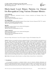 Block-based Local Binary Patterns for Distant Iris Recognition Using Various Distance Metrics