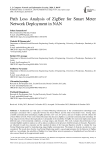 Path Loss Analysis of ZigBee for Smart Meter Network Deployment in NAN