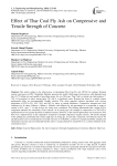 Effect of Thar Coal Fly Ash on Compressive and Tensile Strength of Concrete