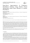 Data-driven Approximation of Cumulative Distribution Function Using Particle Swarm Optimization based Finite Mixtures of Logistic Distribution