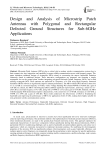 Design and Analysis of Microstrip Patch Antennas with Polygonal and Rectangular Defected Ground Structures for Sub-6GHz Applications