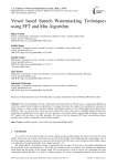 Vowel based Speech Watermarking Techniques using FFT and Min Algorithm"