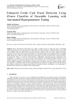 Enhanced Credit Card Fraud Detection Using iForest Classifier of Ensemble Learning with Automated Hyperparameter Tuning