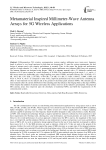 Metamaterial Inspired Millimeter-Wave Antenna Arrays for 5G Wireless Applications