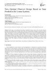 New Optimal Observer Design Based on State Prediction for Linear Systems
