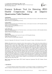 Forensic Software Tool for Detecting JPEG Double Compression Using an Adaptive Quantization Table Database