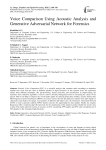 Voice Comparison Using Acoustic Analysis and Generative Adversarial Network for Forensics