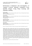 Performance Comparison and Investigation of Tropical Cyclone Intensity Estimation from Satellite Images Using Deep Learning and Machine Learning