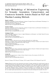 Agile Methodology of Information Engineering for Semantic Annotations Categorization and Creation in Scientific Articles Based on NLP and Machine Learning Methods