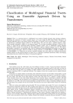 Classification of Multilingual Financial Tweets Using an Ensemble Approach Driven by Transformers