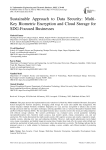 Sustainable Approach to Data Security: Multi-Key Biometric Encryption and Cloud Storage for SDG-Focused Businesses