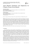 Agile Method: Challenges and Adaptations for Complex Project Environments