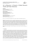 AI in Education: A Decade of Global Research Trends and Future Directions