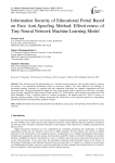 Information Security of Educational Portal Based on Face Anti-Spoofing Method: Effectiveness of Tiny Neural Network Machine Learning Model