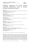 Intelligent Application for Textual Content Authorship Identification based on Machine Learning and Sentiment Analysis