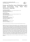 Energy and Deadline Aware Scheduling in Multi Cloud Environment Using Water Wave Optimization Algorithm