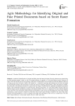 Agile Methodology for Identifying Original and Fake Printed Documents based on Secret Raster Formation