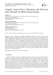 Channel Aware Power Allocation and Diversity Gain Selection for Mimo Noma System
