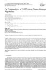 On Cryptanalysis of 3-DES using Nature-Inspired Algorithms