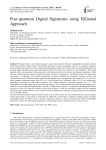Post-quantum Digital Signatures using ElGamal Approach