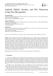Android Mobile Security and File Protection Using Face Recognition
