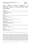 Novel Machine Learning Approaches for Identifying Attacks in IoT-based Smart Home Environment
