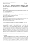 3D mmWave MIMO Channel Modeling and Reconstruction for Street Canyon and High-rise Scenarios