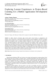 Exploring Learner Experiences in Project-Based Learning for a Mobile Application Development Course