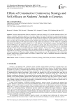 Effects of Constructive Controversy Strategy and Self-efficacy on Students‟ Attitude to Genetics