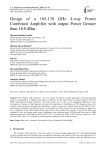 Design of a 165-178 GHz 4-way Power Combined Amplifier with output Power Greater than 18.8 dBm
